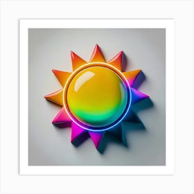 Rainbow Sun Art Print