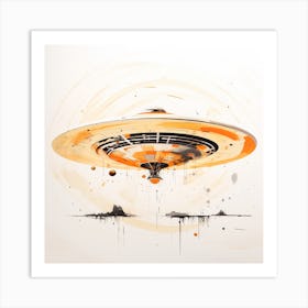 Alien Spaceship Art Print