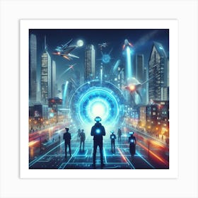 Futuristic Cityscape 117 Art Print