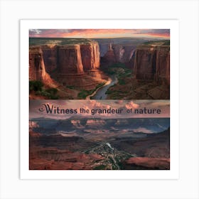 A Stunning Panoramic Vista Of A Grand Canyon View Art Print