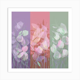 Abstract Flowers 3 Art Print