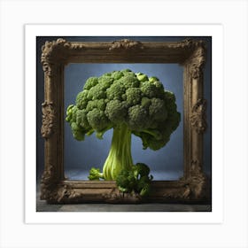 Broccoli In A Frame 26 Art Print