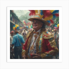 Man In A Colorful Costume 5 Art Print