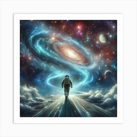 Astronaut In Space Art Print