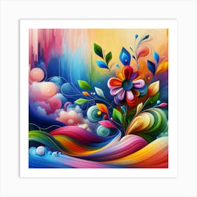 Colorful Abstract Painting Art Print