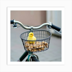 Asm A Bicycle With A Basket And There Is A Yellow Chic 0fce938c 0de2 45a4 90a2 655fd4f12a5b Art Print