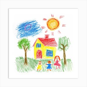 Children Playing In The Sun Art Print