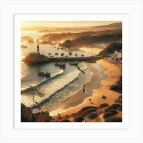 Sunset At The Beach 2 Art Print