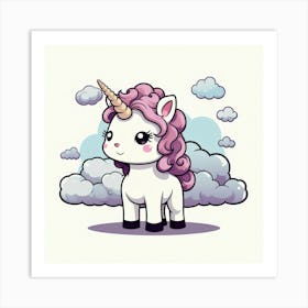 Cute Unicorn 71 Art Print