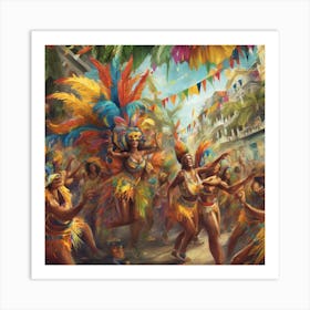 Carnival Dancers Art Print