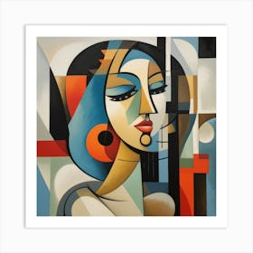 Cubism Cuban Woman 04 Art Print