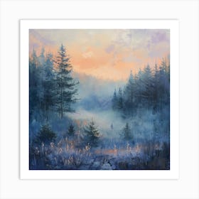 Misty Forest Art Print