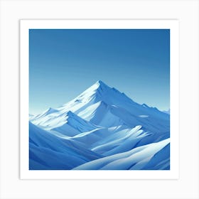 Snowy Mountains 1 Art Print