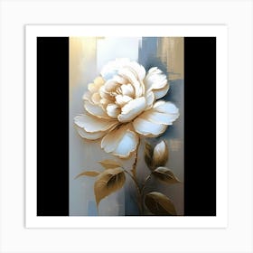 White Flower Painting 2 Art Print