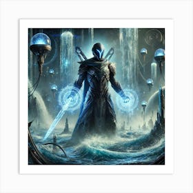 Cascade Guardian Hydromancy Art Print