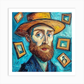 Self Portrait By Van Gogh Art Print