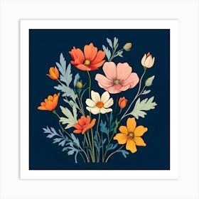 Watercolor Flowers 32 Art Print