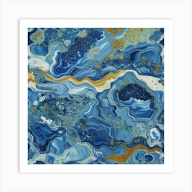 Blue Agate 3 Art Print