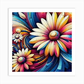 Colorful Flowers 4 Art Print