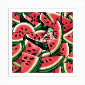 Watermelon Ice Baby Art Print