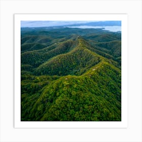 Aerial View Of The Mountains Art Print