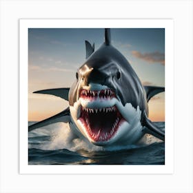 Two headed shark Art Print