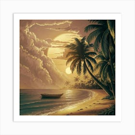 Sunset On The Beach 5 Art Print