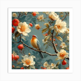 Bird On A Branch 4 Art Print