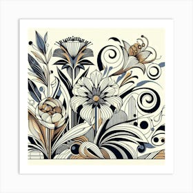 Floral Pattern 7 Art Print