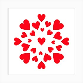 Heart Snowflake Art Print