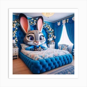 Bunny Bedroom Art Print