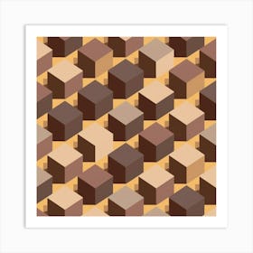 3d Cubes 1 Art Print