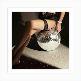 Disco Stockings - Very Demure, Very Mindful, Very Cutesy - SQUARE Art Print