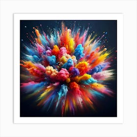 Colorful Powder Explosion 3 Art Print