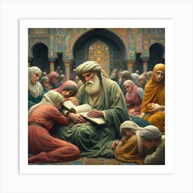 Muslims Reading The Bible Art Print