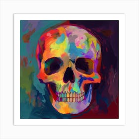 Colorful Skull 8 Art Print