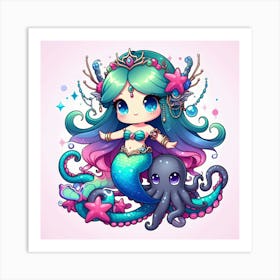 Miniature Mermaid 4 Art Print