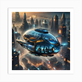 Alien Citytaxi Art Print