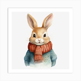 Rabbit In A Scarf 3 Art Print