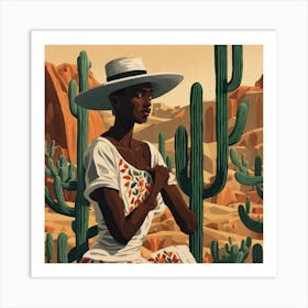 Cactus Woman Art Print