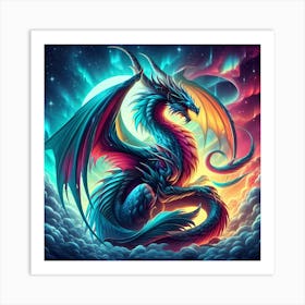 Dragon In The Sky 2 Art Print