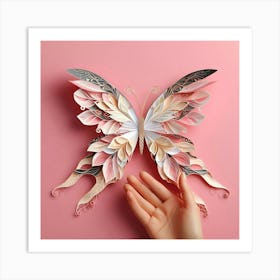 Paper Butterfly Art 3 Art Print