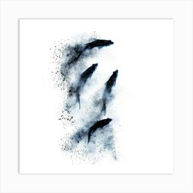 Three Fish In The Air Art Print