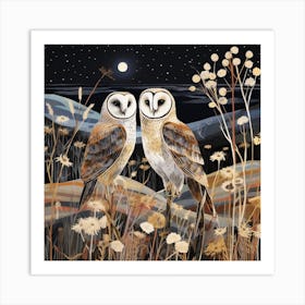 Bird In Nature Barn Owl 1 Art Print