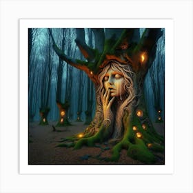 Weeping forest Art Print