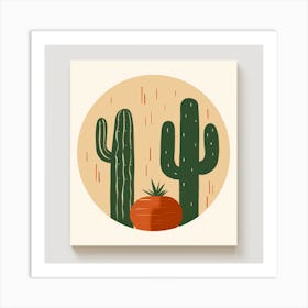 Cactus Print 2 Art Print