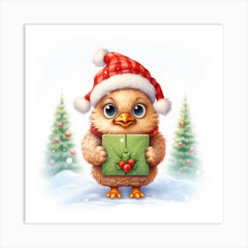 Santa Bird 2 Art Print