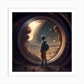Boy In Space Art Print