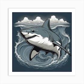 Great White Shark Art Print