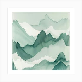 Mountains In The Mist Art Print